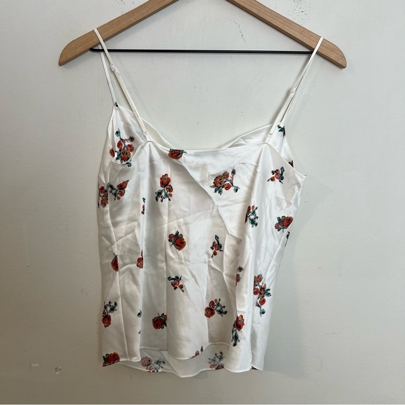 NWT VINCE- Silk Ikat Floral Draped Camisole Career Work White - Picture 5 of 9